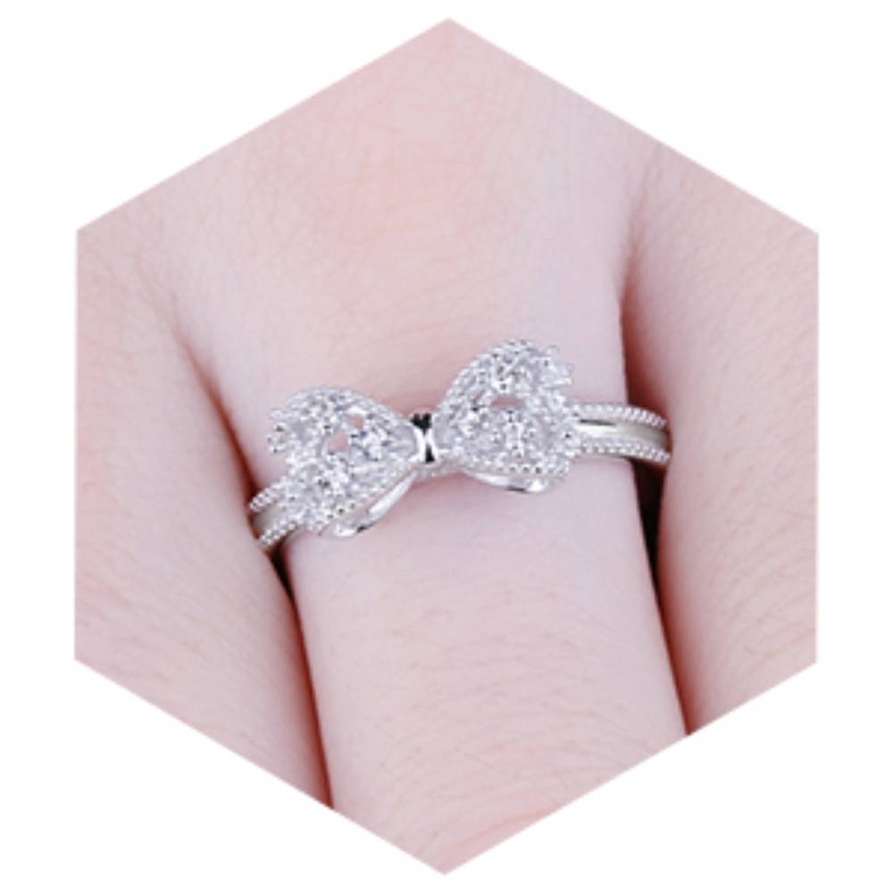 🎀 Anniversary Bow Sterling Silver Ring 💍 - Picture 6 of 8